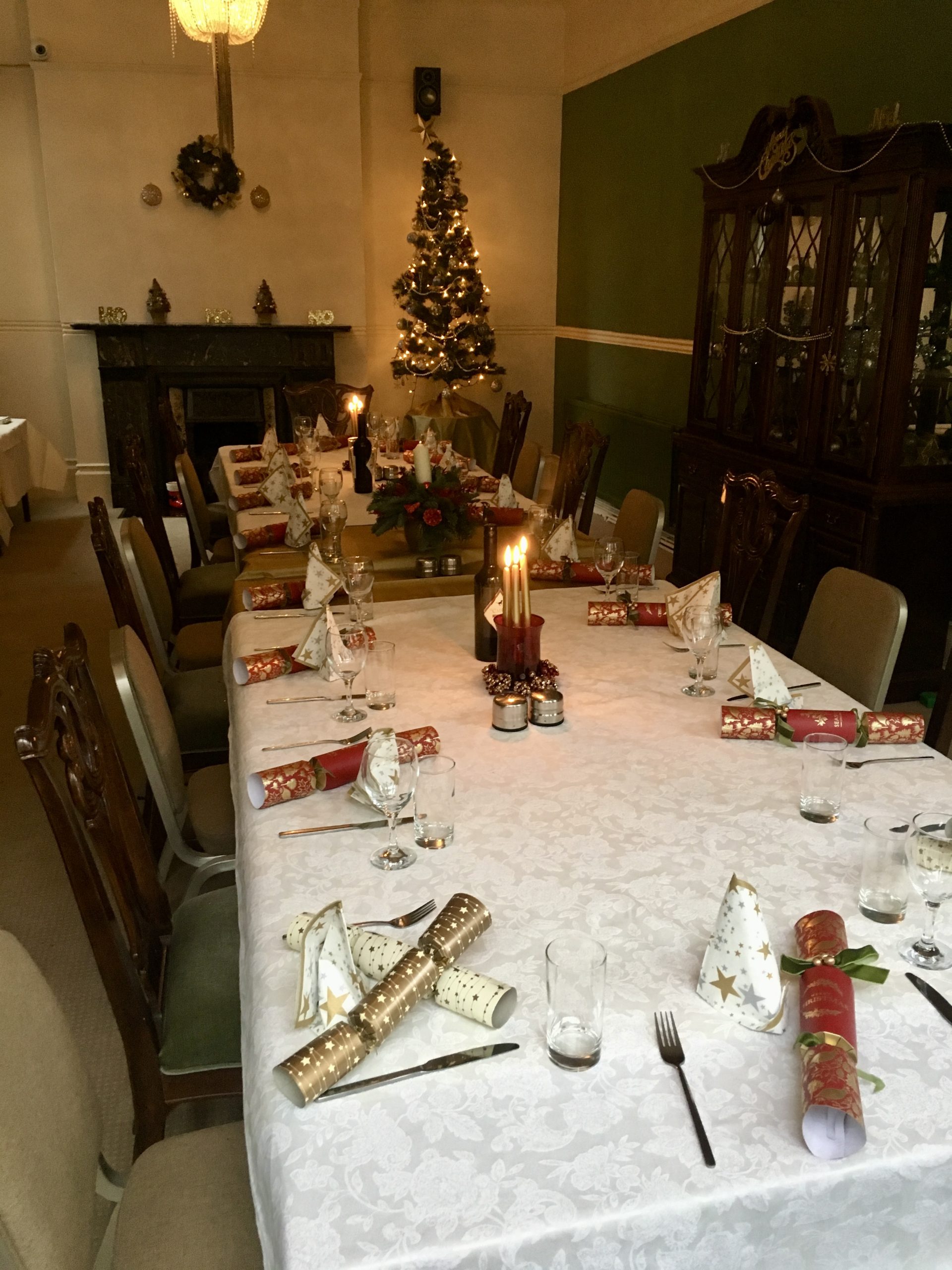 Festive dining table setup